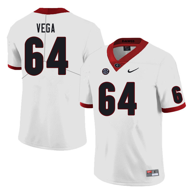 Georgia Bulldogs #64 JC Vega College Football Jerseys Sale-White